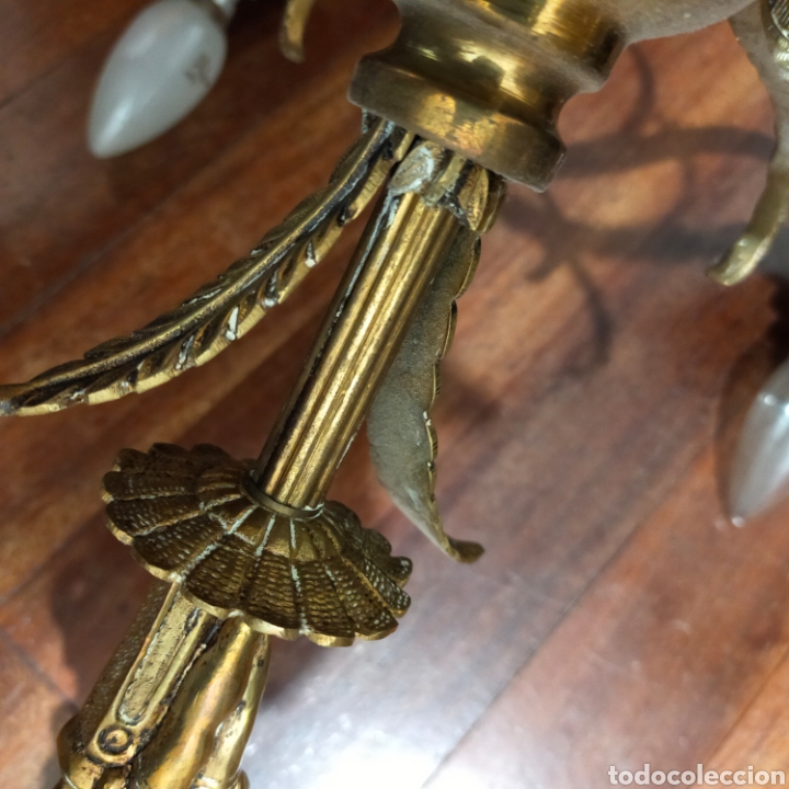 Antig&uuml;edades: Lampara de techo lat&oacute;n, pesada - Foto 10