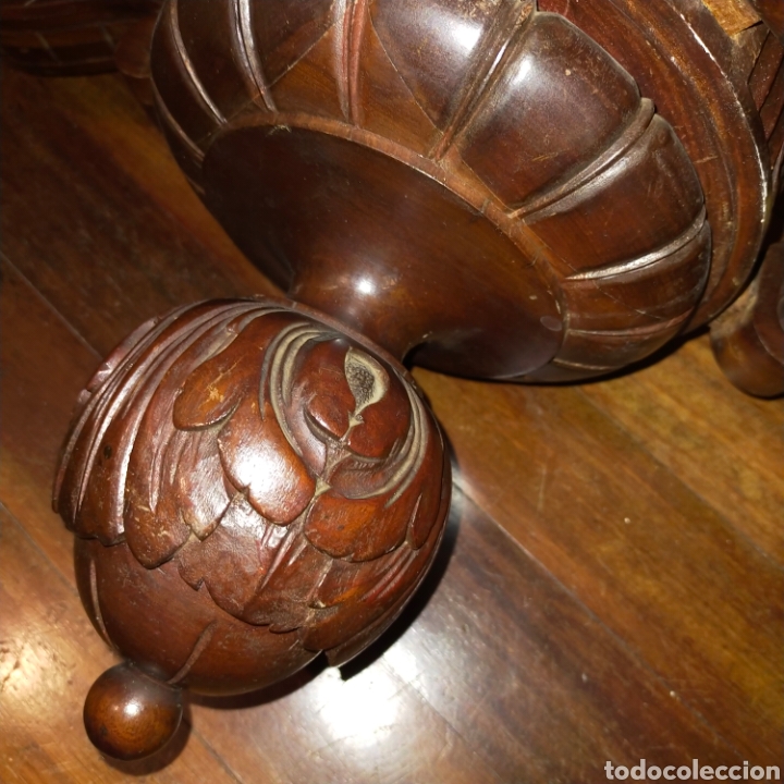 Antig&uuml;edades: Lampara de techo de Caoba de 5 brazos - Foto 9