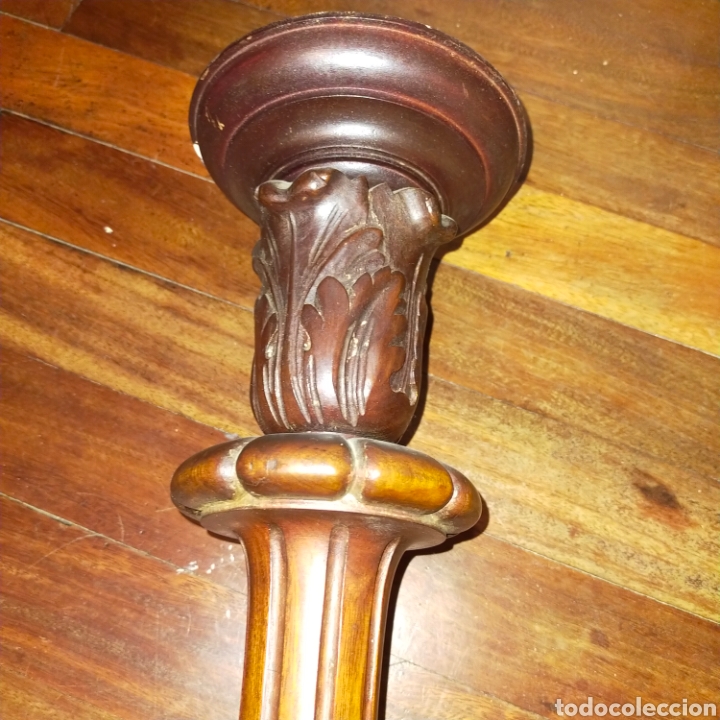 Antig&uuml;edades: Lampara de techo de Caoba de 5 brazos - Foto 14