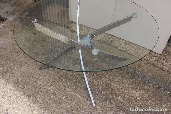 Antig&uuml;edades: mesa acero inox. y cristal - Foto 3