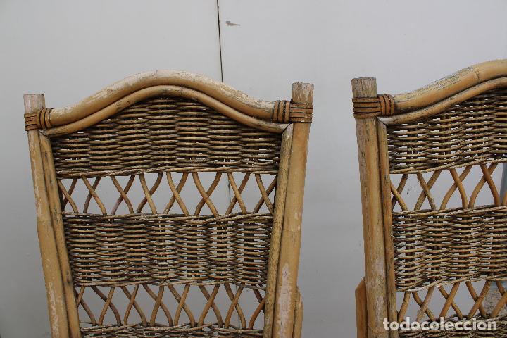 Antig&uuml;edades: 4 sillas de mimbre - Foto 7