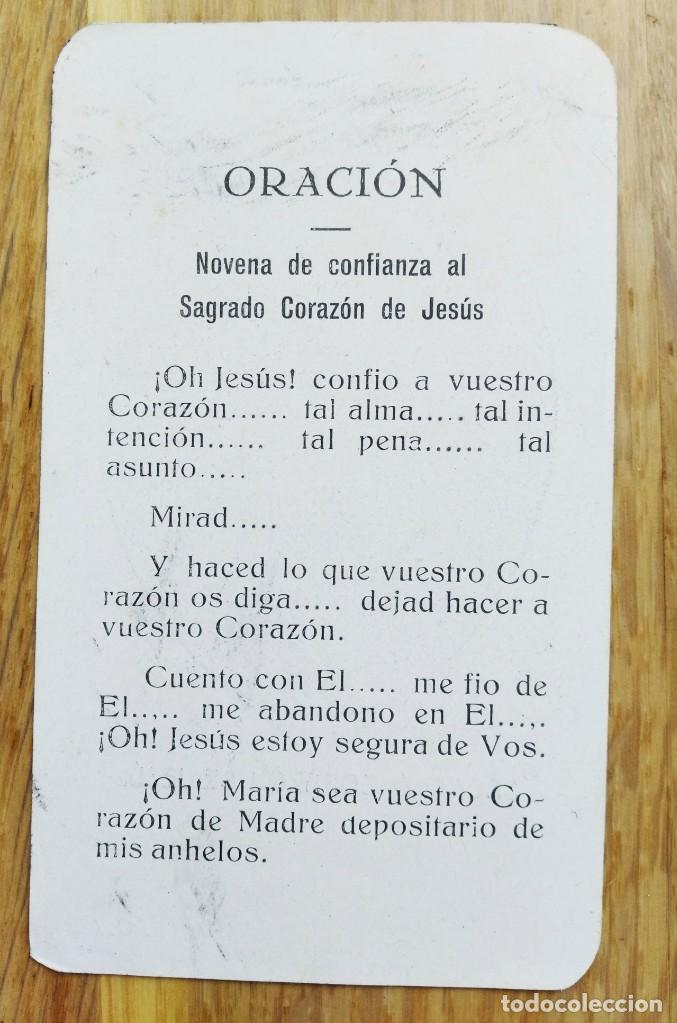 Antig&uuml;edades: SAGRADO CORAZON DE JESUS - ESTAMPITA - Foto 2