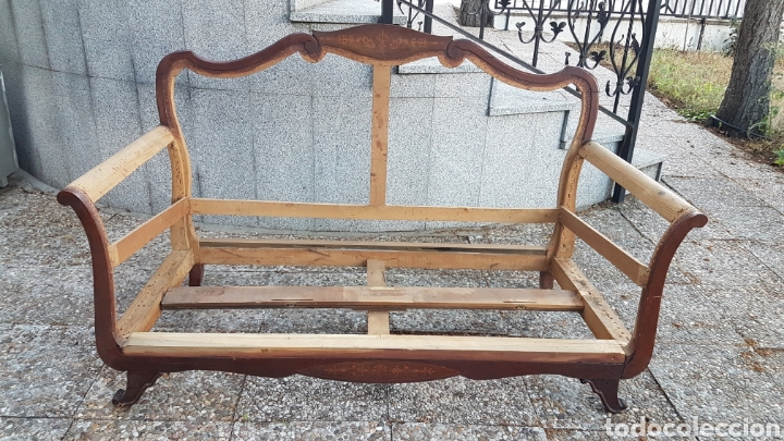 Antig&uuml;edades: CONJUNTO 3 PIEZAS SOFA 2 PLAZAS Y 2 SILLONES - Foto 3