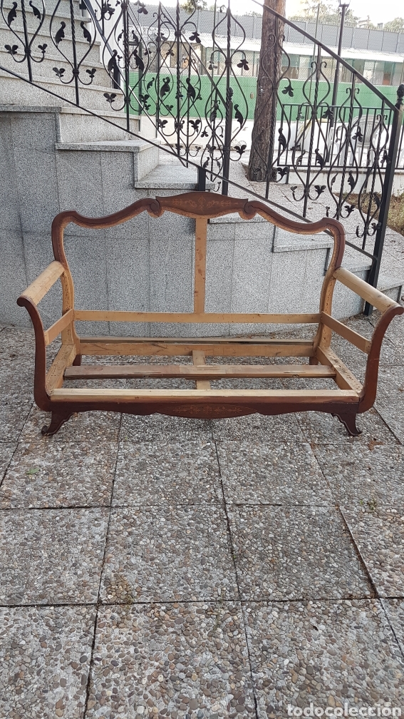 Antig&uuml;edades: CONJUNTO 3 PIEZAS SOFA 2 PLAZAS Y 2 SILLONES - Foto 4