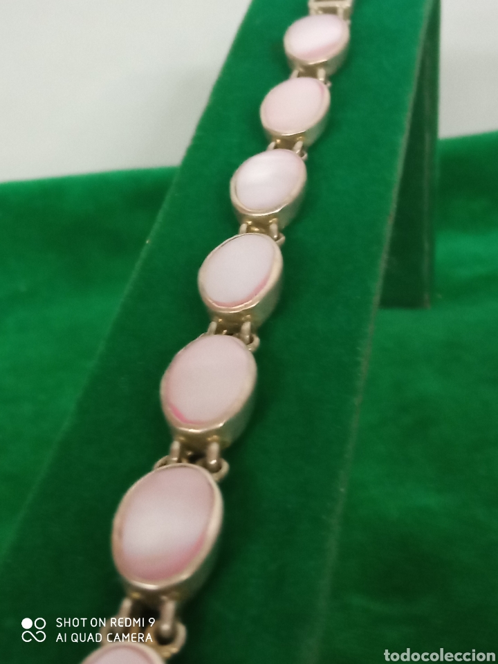 Antig&uuml;edades: Pulsera plata y nacar + - Foto 3
