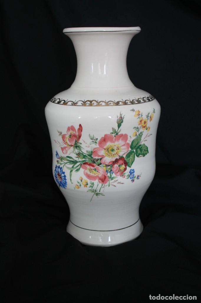 Antig&uuml;edades: JARRON FLORAL ESMALTADO - Foto 1