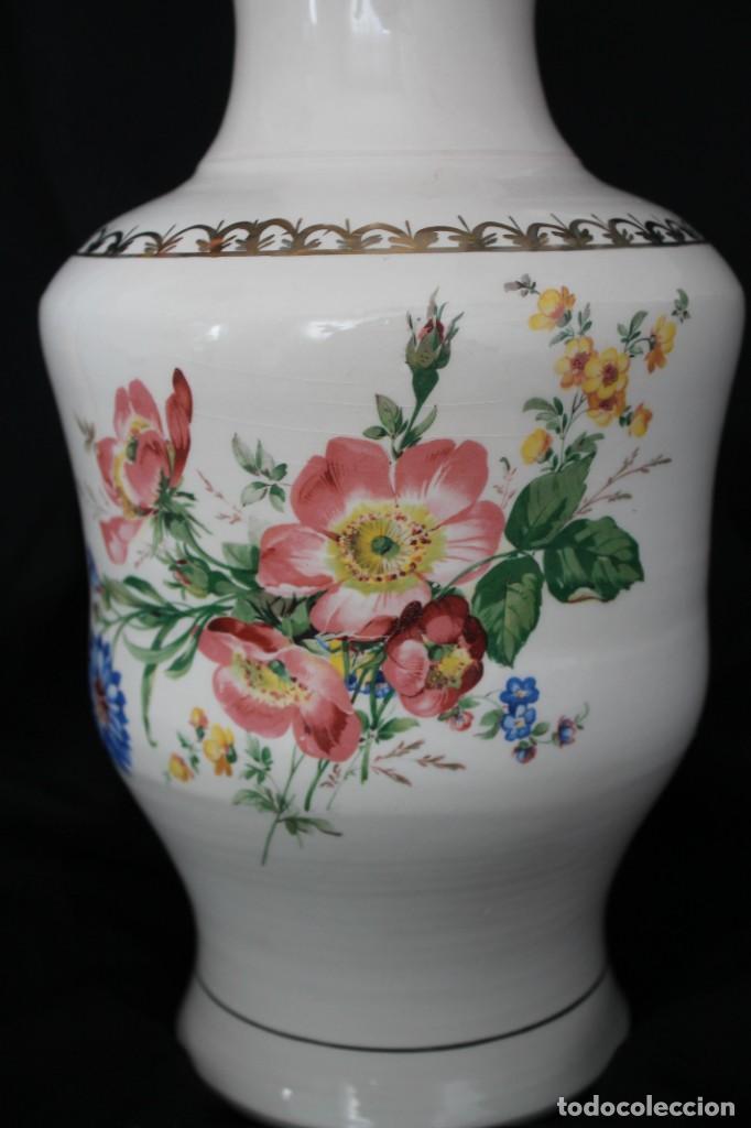 Antig&uuml;edades: JARRON FLORAL ESMALTADO - Foto 3