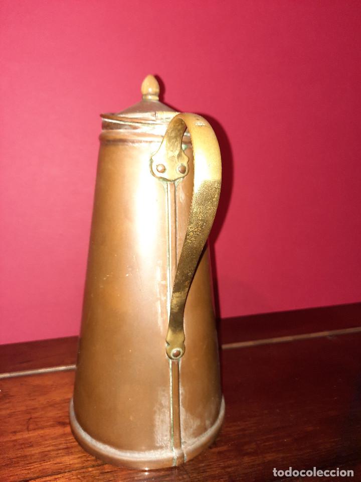 Antig&uuml;edades: Antigua chocolatera de cobre - Foto 3