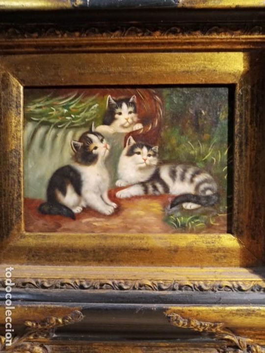 Antig&uuml;edades: CUADRO / MARCO - KITTIES . - Foto 1