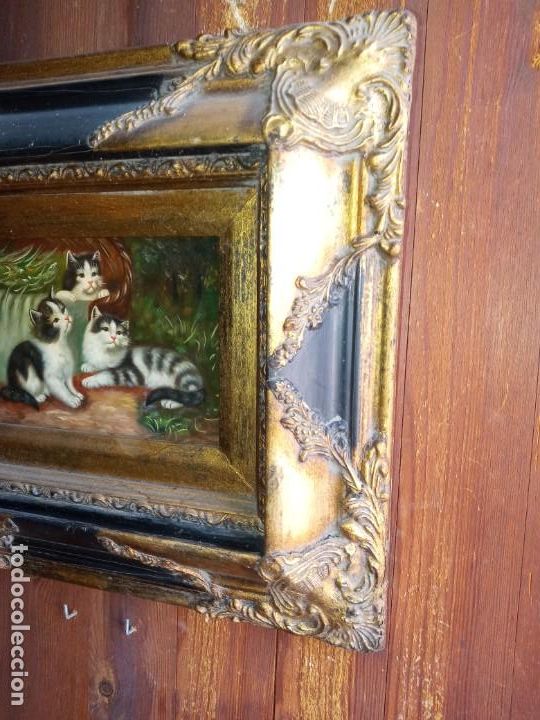 Antig&uuml;edades: CUADRO / MARCO - KITTIES . - Foto 2
