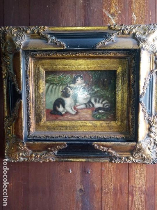 Antig&uuml;edades: CUADRO / MARCO - KITTIES . - Foto 4