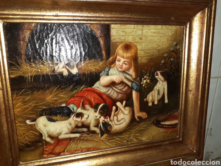 Antiques: Cuadro oleo sobre Tabla, 49x59 cm. ver fotos...