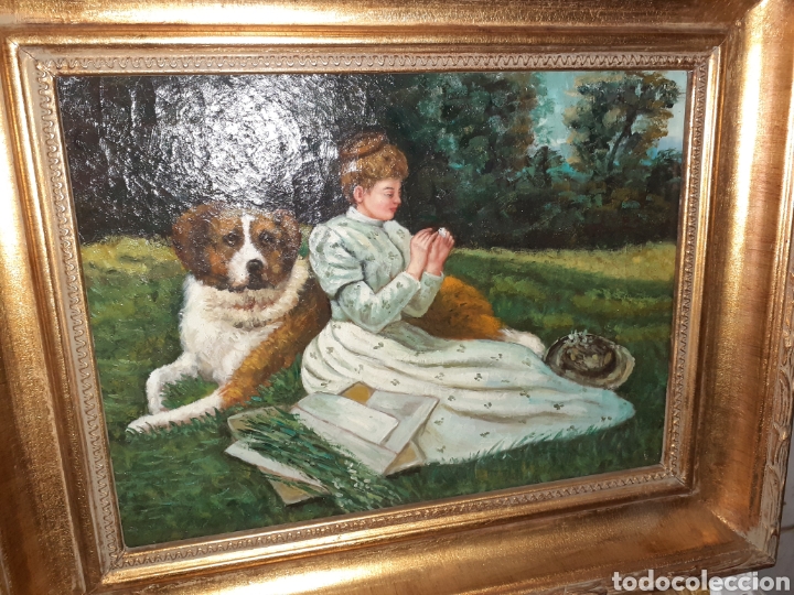 Antiques: Cuadro oleo sobre Tabla,ver fotos...