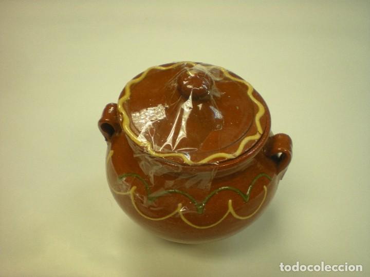 Antig&uuml;edades: Azucarero en barro d12cm h13cm - Foto 3