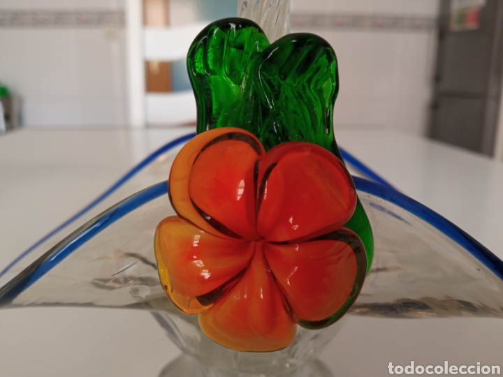 Antig&uuml;edades: Cesto o centro de mesa cristal de Murano - Foto 3