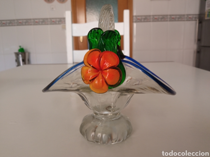 Antig&uuml;edades: Cesto o centro de mesa cristal de Murano - Foto 1