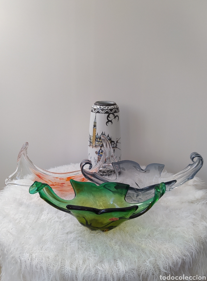 Antig&uuml;edades: Centro de cristal Murano - Foto 6