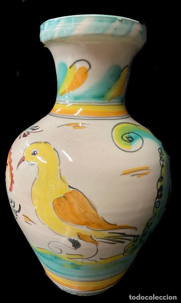 Antigüedades: Antigua jarra, jarrón de cerámica de Puente del Arzobispo. S. XVIII. ÚNICA. 26x18x18 - Foto 1 - 272151008