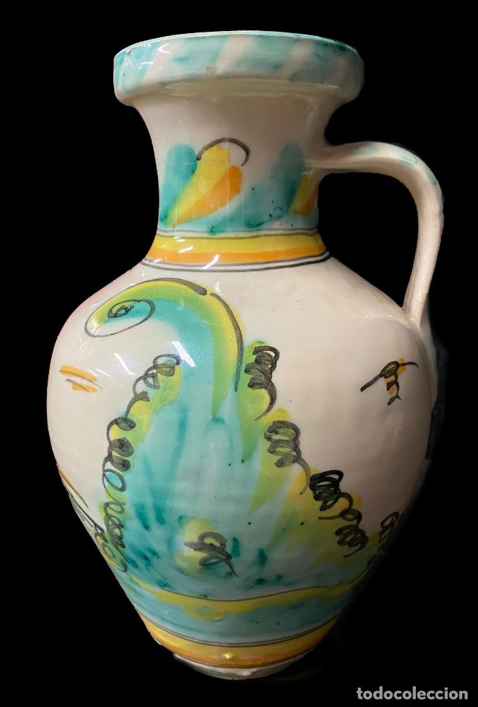 Antigüedades: Antigua jarra, jarrón de cerámica de Puente del Arzobispo. S. XVIII. ÚNICA. 26x18x18 - Foto 3 - 272151008