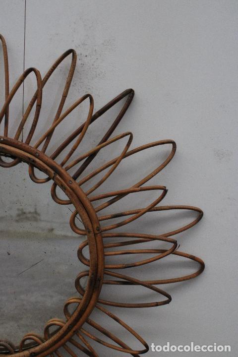 Antig&uuml;edades: ESPEJO sol de mimbre - Foto 3