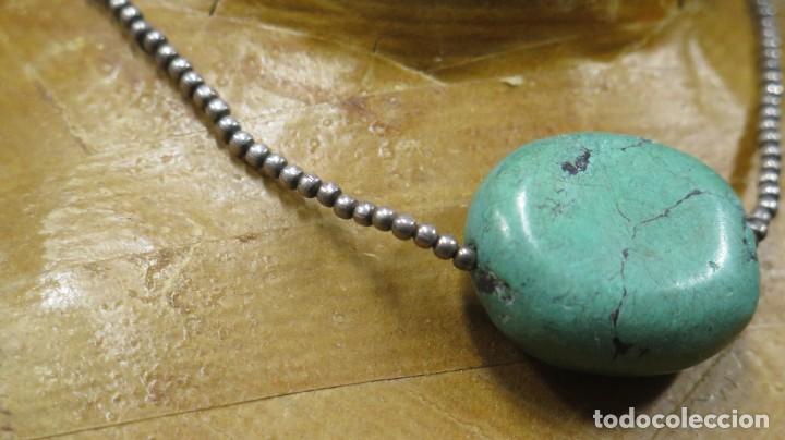 Antig&uuml;edades: COLLAR PIEDRA VERDE Y PLATA - Foto 3
