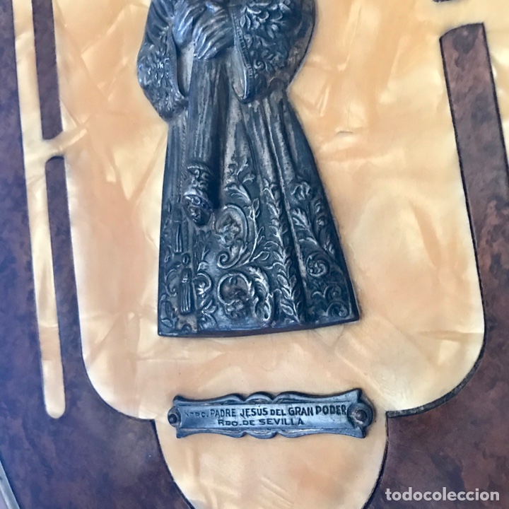 Antig&uuml;edades: SEMANA SANTA SEVILLA - ANTIGUO CUADRO DE JES&Uacute;S DEL GRAN PODER - Foto 4