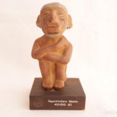 Antigüedades: FIGURA DE ANTIGUO DIOS AZTECA DE BARRO HECHA EN NAYARIT INDIANS (MÉXICO)
