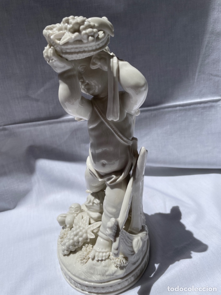 Antigüedades: Alegoría Otoño de porcelana de Algora siglo XX - Foto 3 - 272383303