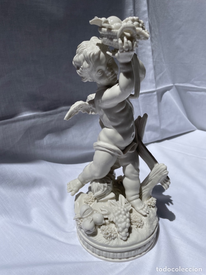 Antigüedades: Alegoría Otoño de porcelana de Algora siglo XX - Foto 4 - 272383303