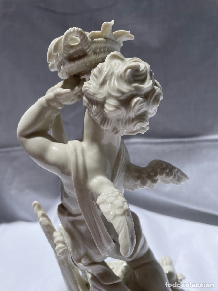 Antigüedades: Alegoría Otoño de porcelana de Algora siglo XX - Foto 13 - 272383303