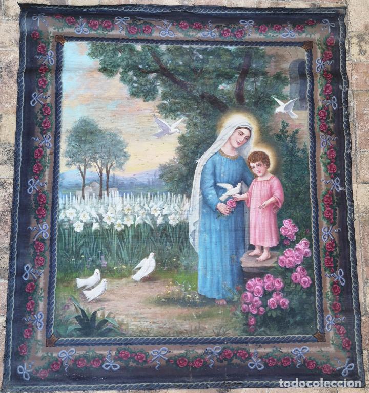 Antig&uuml;edades: ANTIGUO LIENZO TEMATICA RELIGIOSA - Foto 2