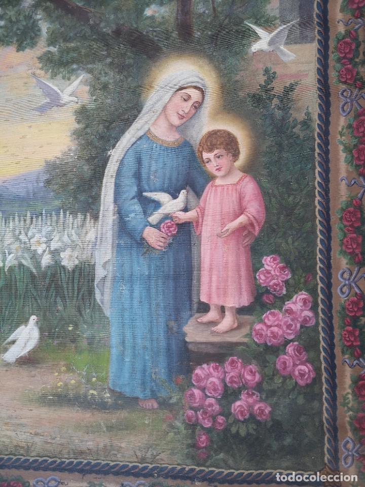 Antig&uuml;edades: ANTIGUO LIENZO TEMATICA RELIGIOSA - Foto 3