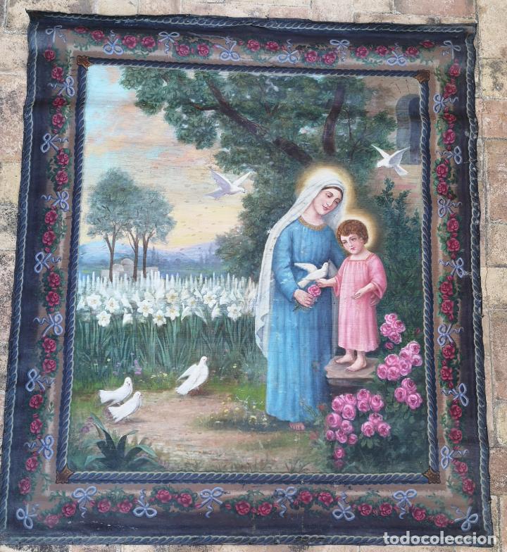 Antig&uuml;edades: ANTIGUO LIENZO TEMATICA RELIGIOSA - Foto 1