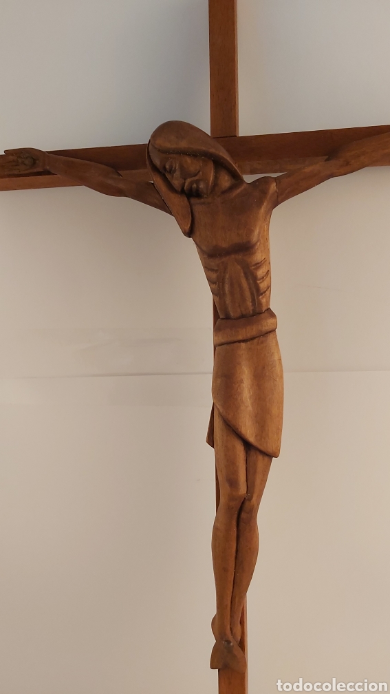 Antig&uuml;edades: CRUCIFIJO DE MADERA - Foto 2