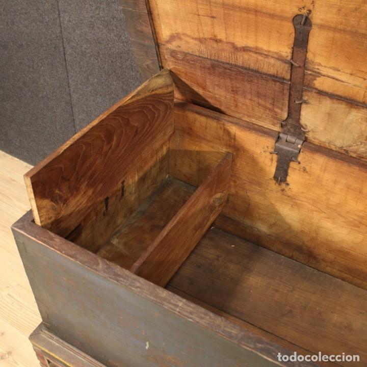 Antig&uuml;edades: Cofre indio en madera pintada - Foto 7
