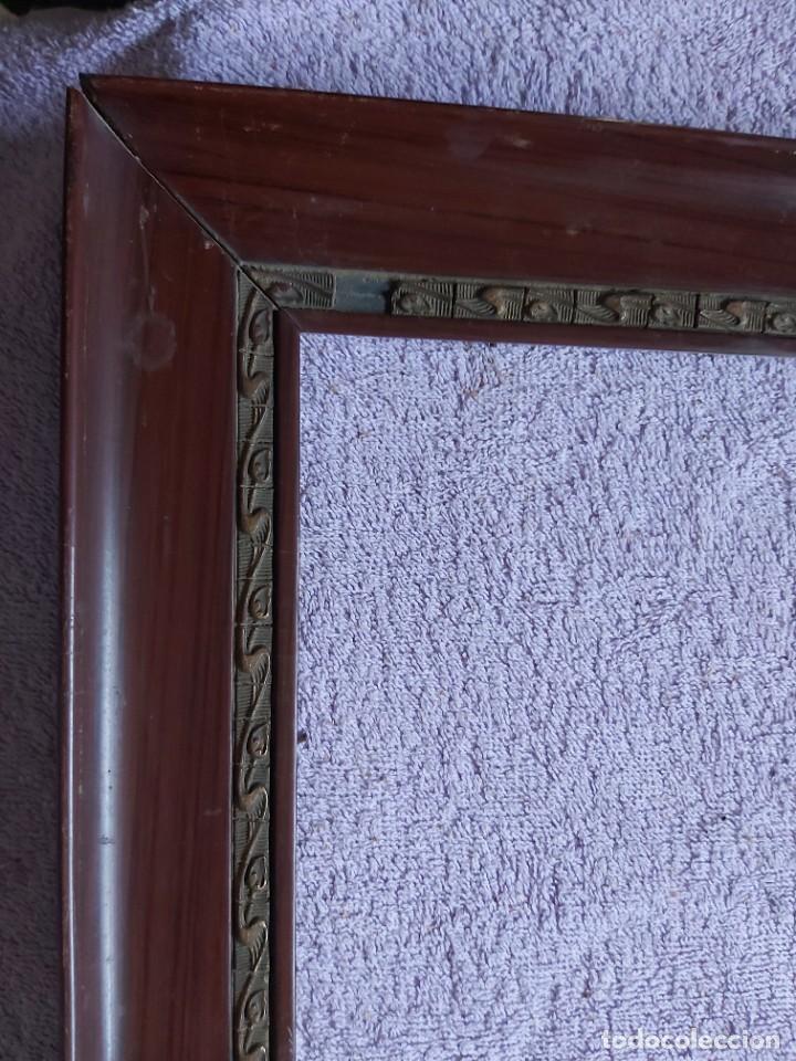 Antig&uuml;edades: Marco antiguo de madera con greca. - Foto 2