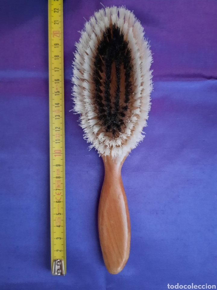 Antiquit&eacute;s: Cepillo de madera y cerdas jabali