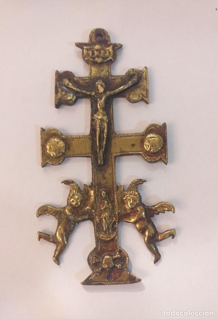 Antig&uuml;edades: Cruz Caravaca bronce - Foto 1