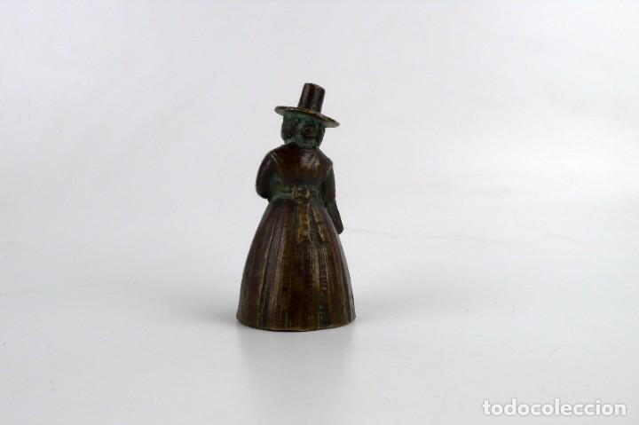 Antig&uuml;edades: Campana para llamar al servicio - Bronce - Ca.1900 - Foto 2