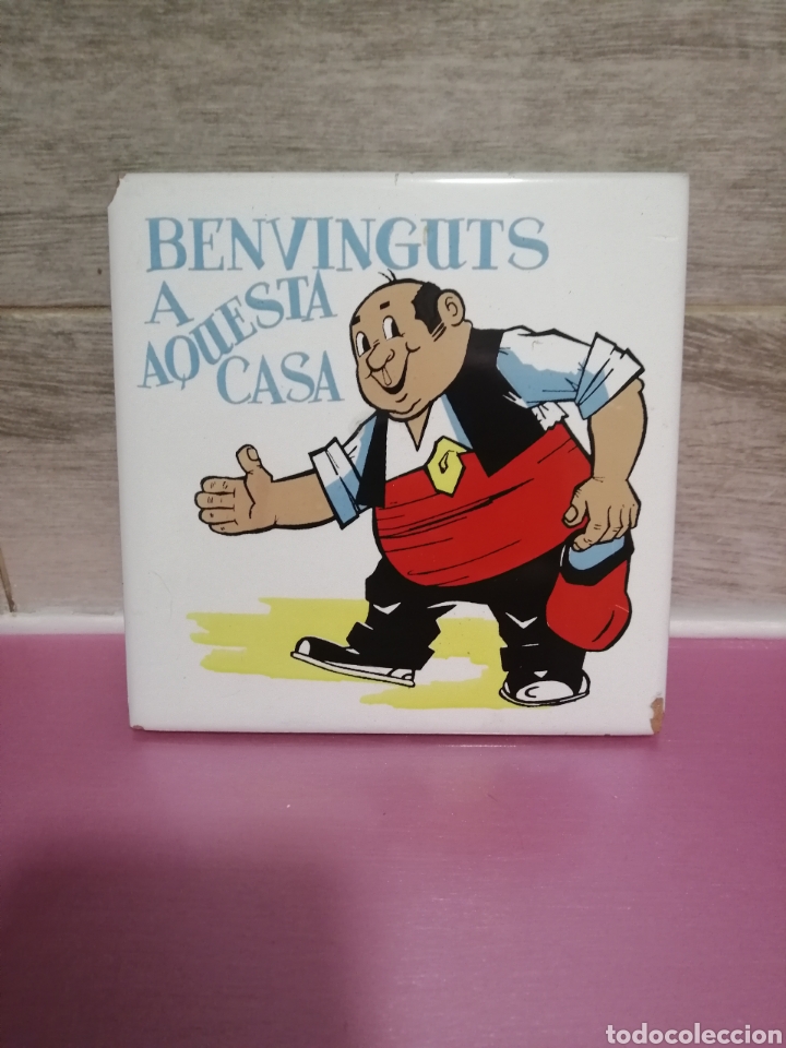 Antig&uuml;edades: Azulejo catalan benvinguts - Foto 1