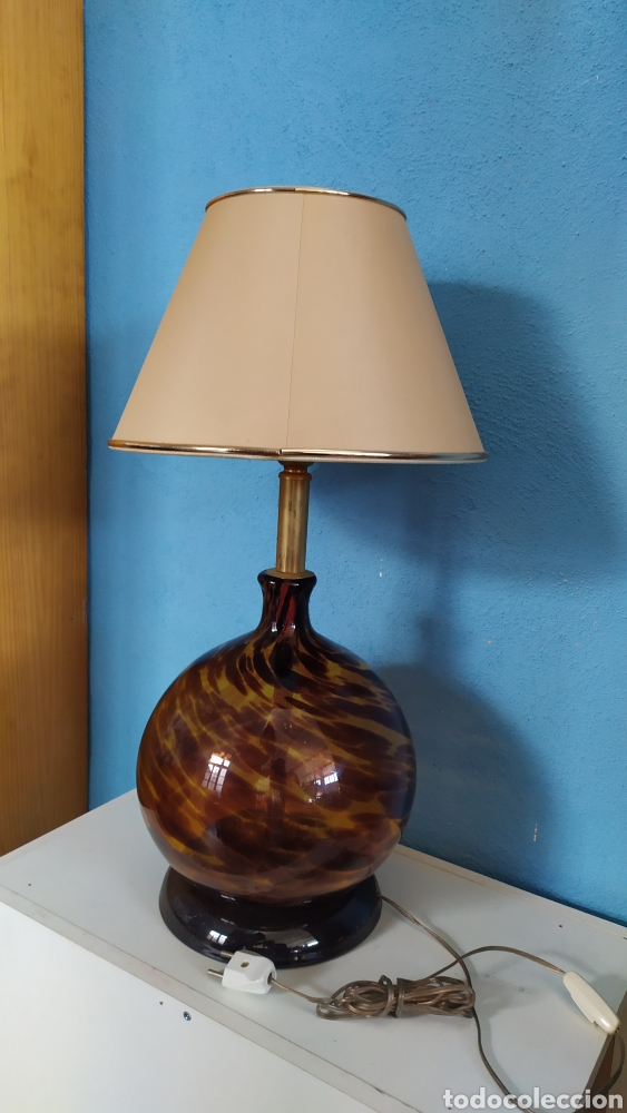 Antig&uuml;edades: L&aacute;mpara de mesa Cristal Antigua - Foto 1