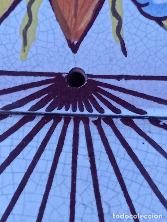 Antig&uuml;edades: RELOJ DE SOL EN AZULEJOS PINTADO Y VIDRIADOS DE MANISES ( VALENCIA ) 1 - Foto 4