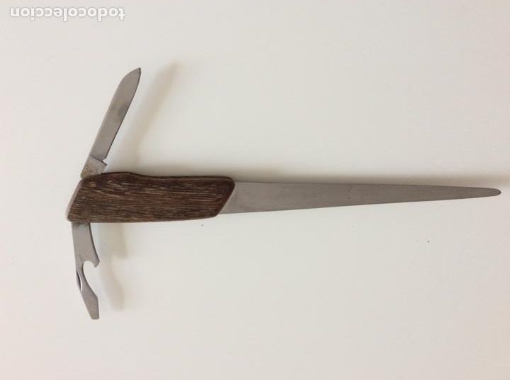 Antig&uuml;edades: Cuchillo multiusos con mango de asta de ciervo - Foto 3