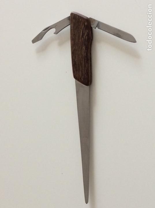 Antig&uuml;edades: Cuchillo multiusos con mango de asta de ciervo - Foto 6