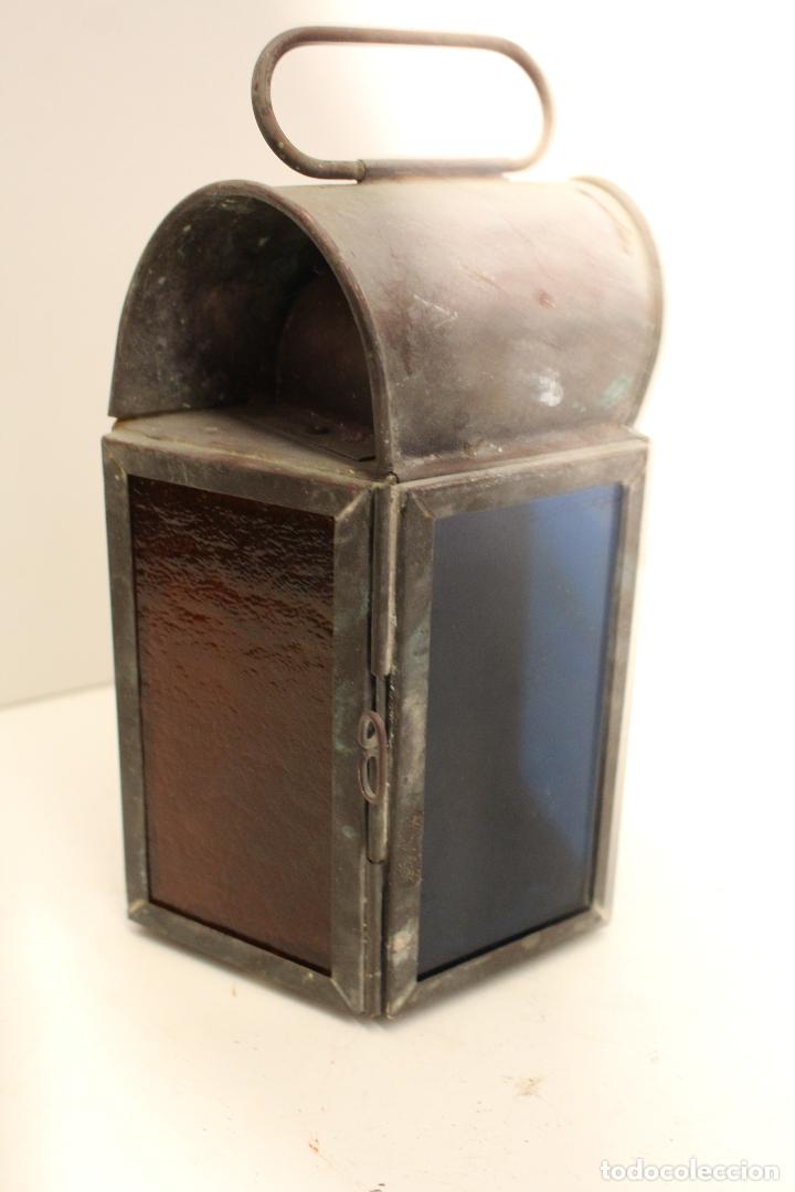 Antig&uuml;edades: farol de lat&oacute;n - Foto 4