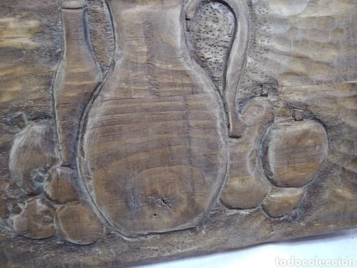 Antig&uuml;edades: BODEG&Oacute;N R&Uacute;STICO TALLADO EN MADERA - Foto 3
