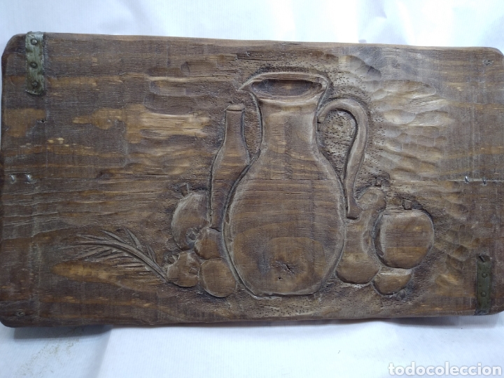 Antig&uuml;edades: BODEG&Oacute;N R&Uacute;STICO TALLADO EN MADERA - Foto 1