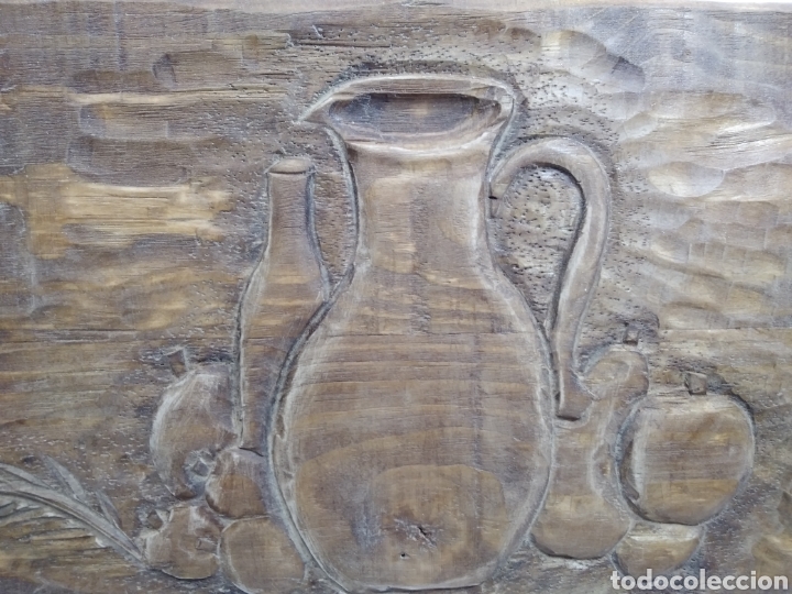 Antig&uuml;edades: BODEG&Oacute;N R&Uacute;STICO TALLADO EN MADERA - Foto 6