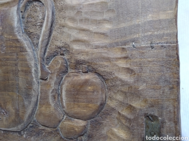 Antig&uuml;edades: BODEG&Oacute;N R&Uacute;STICO TALLADO EN MADERA - Foto 8