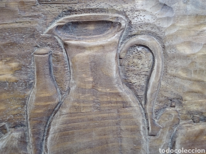 Antig&uuml;edades: BODEG&Oacute;N R&Uacute;STICO TALLADO EN MADERA - Foto 10